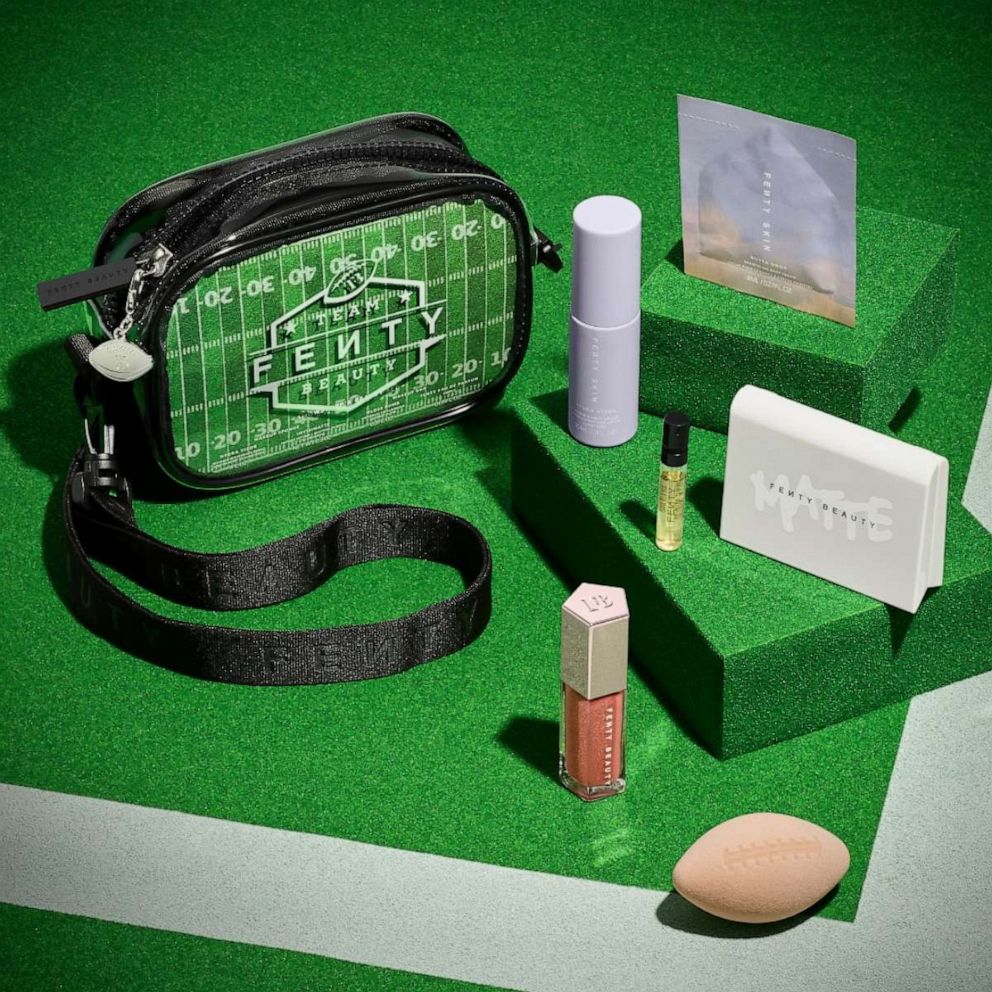 PHOTO: Rihanna has launched a Fenty Beauty "Game Day Essentials" makeup line just ahead of her halftime performance for Super Bowl LVII.