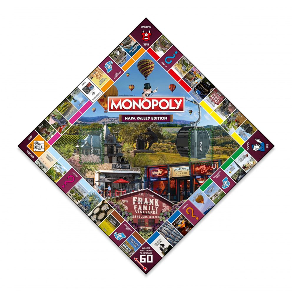 PHOTO: The new Monopoly Napa Valley Edition board.