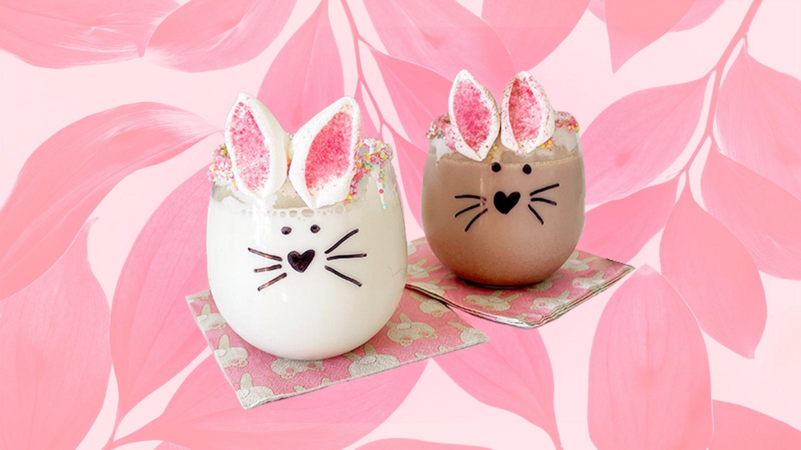 How to make festive Easter bunny ear glass toppers.