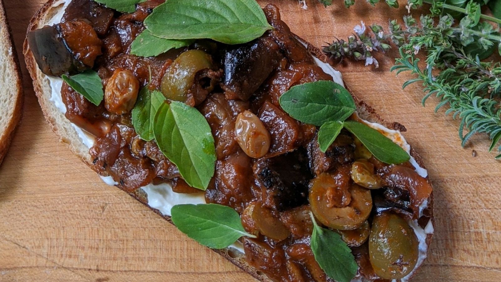 PHOTO: Chef Ian Thurwachter's Sicilian eggplant caponata.