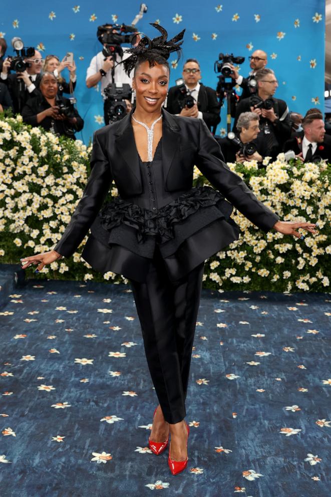 Ego Nwodim attends the 2025 Met Gala Celebrating "Superfine: Tailoring Black Style" on May 5, 2025 in New York City.