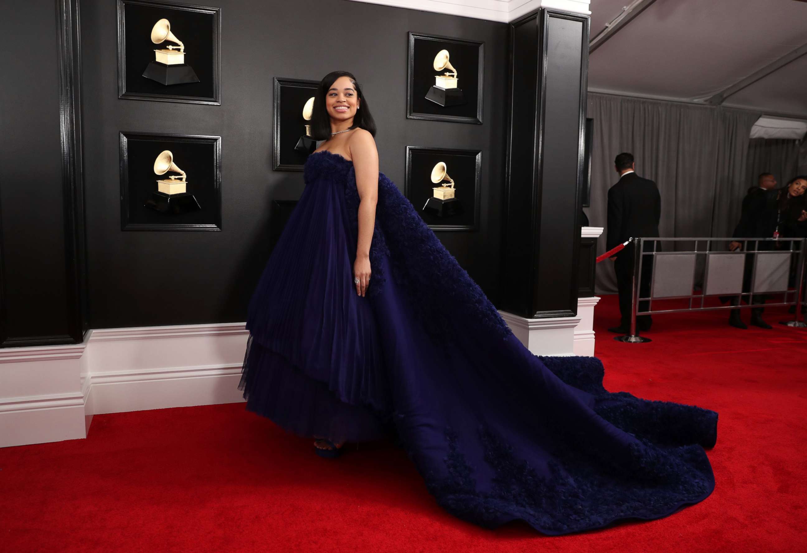 PHOTO: Ella Mai arrives at the 61st Grammy Awards in Los Angeles, Feb. 10, 2019.