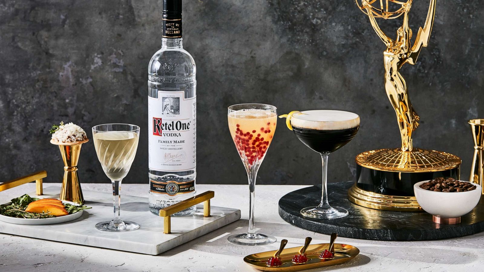 PHOTO: Ketel One and Charles Joly created a martini collection for the 73rd Emmy Awards.