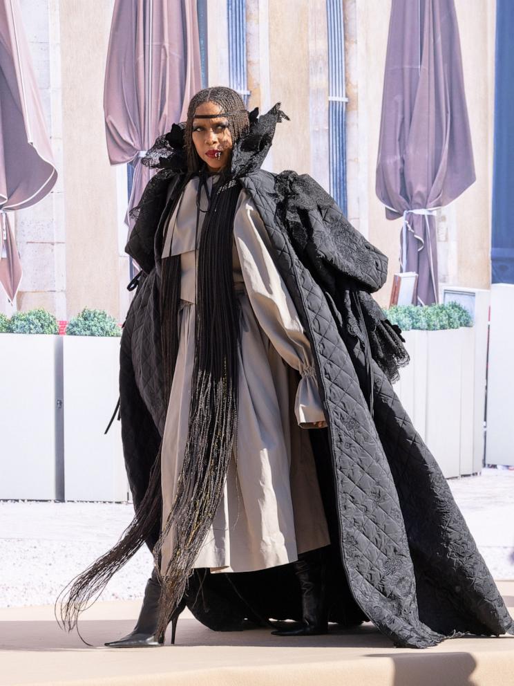 PHOTO: Erykah Badu attends the Balenciaga Womenswear Spring/Summer 2024 show as part of Paris Fashion Week, Oct. 1, 2023, in Paris.