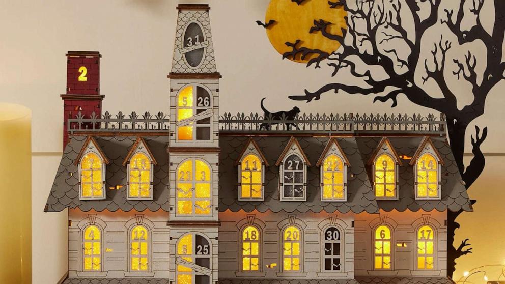 PHOTO: Balsam Hill: Lit Wooden Halloween Countdown Calendar