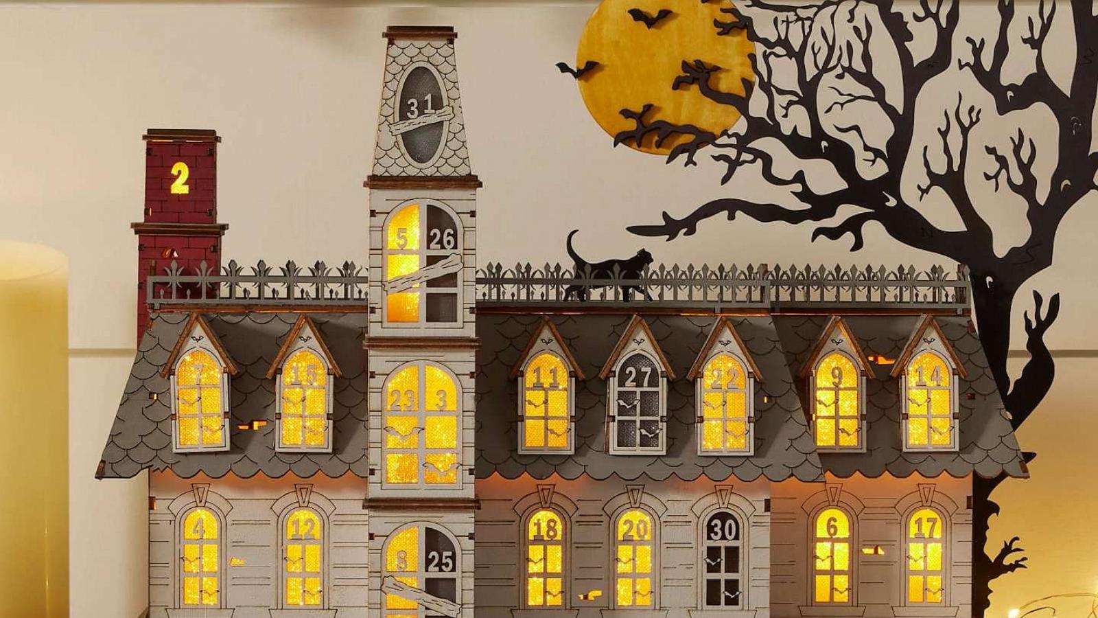 PHOTO: Balsam Hill: Lit Wooden Halloween Countdown Calendar