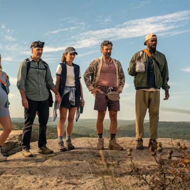 PHOTO: Kerri Kenney-Silver as Anne, Erika Henningsen as Ginny, Will Forte as Jack, Tina Fey as Kate, Marco Calvani as Claude, and Colman Domingo as Danny in Episode 201 of "The Four Seasons," Season 2. 