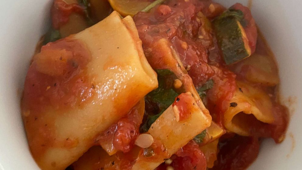 PHOTO: Fabrizio Facchini's paccheri pasta with vegetable ragu