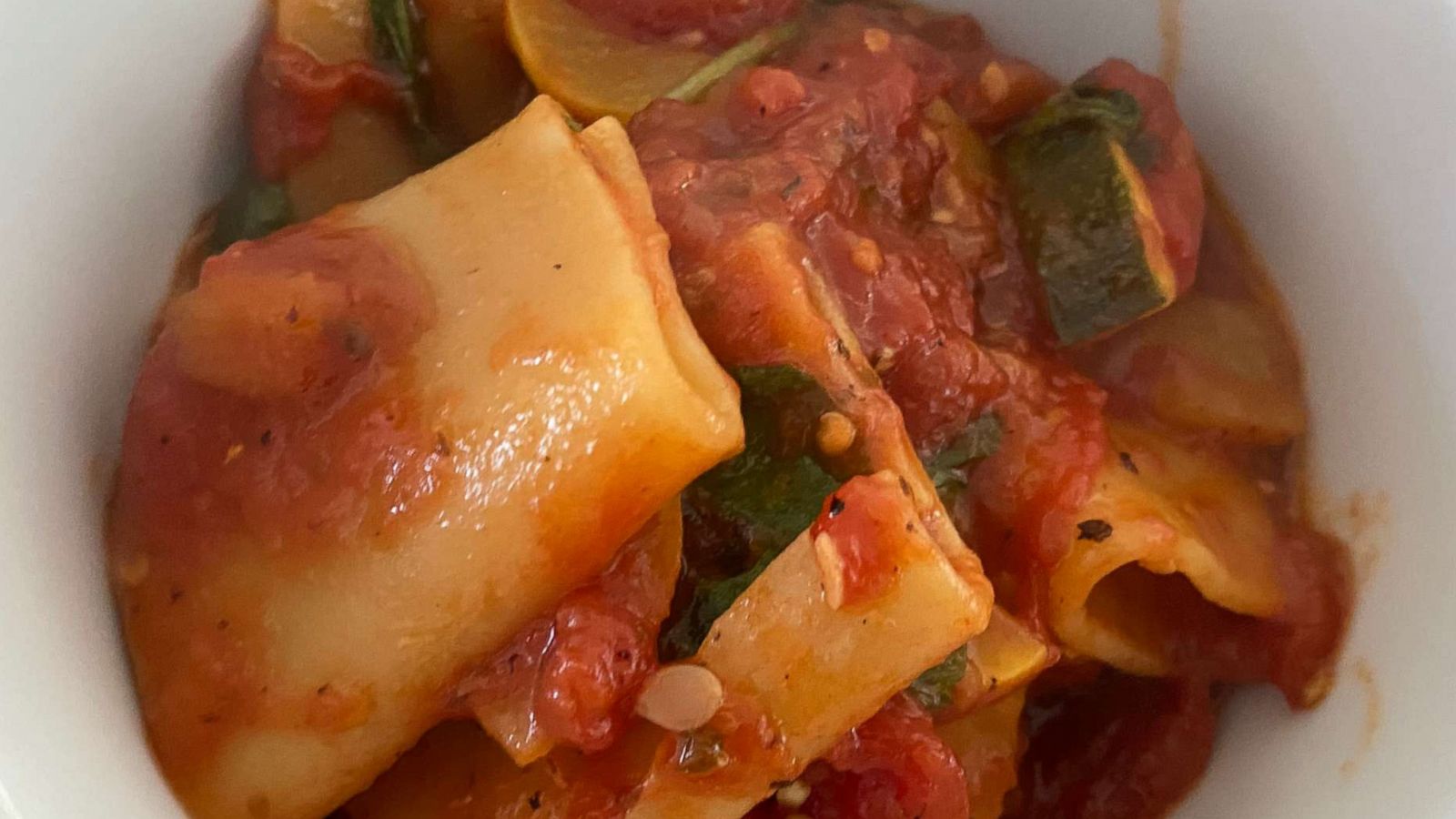 PHOTO: Fabrizio Facchini's paccheri pasta with vegetable ragu