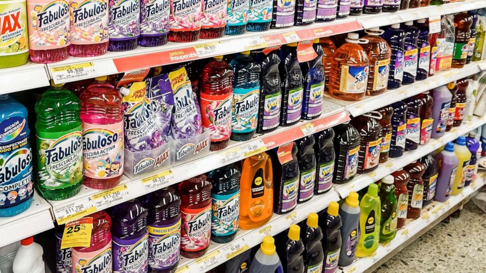 PHOTO: Fabuloso cleaning supplies is pictured in a supermarket aisle on Jan. 20, 2019.