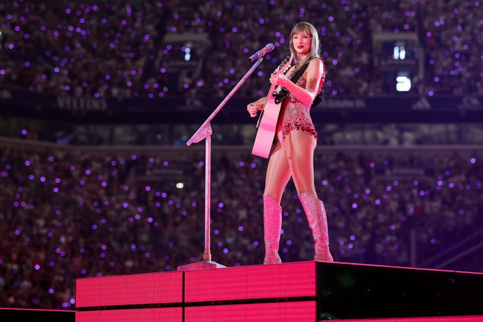 PHOTO: Taylor Swift performs onstage during "Taylor Swift | The Eras Tour" at Veltins Arena in Gelsenkirchen, Germany, July 17, 2024.