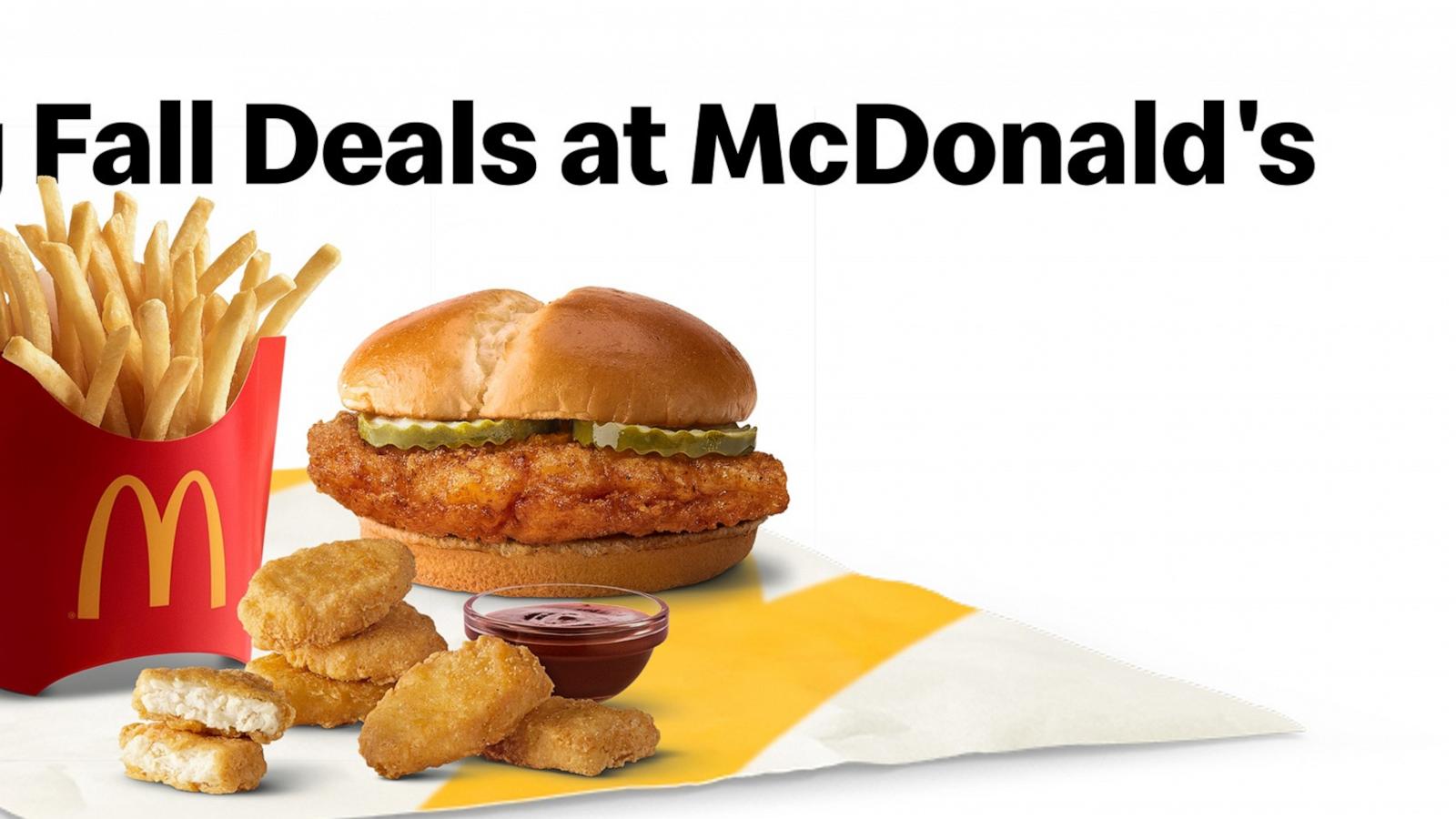 PHOTO: McDonald's has launched multiple deals on the menu for fall.