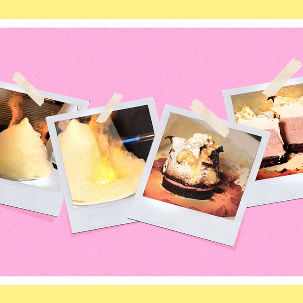 This flaming cotton candy Baked Alaska will satisfy all your cravings