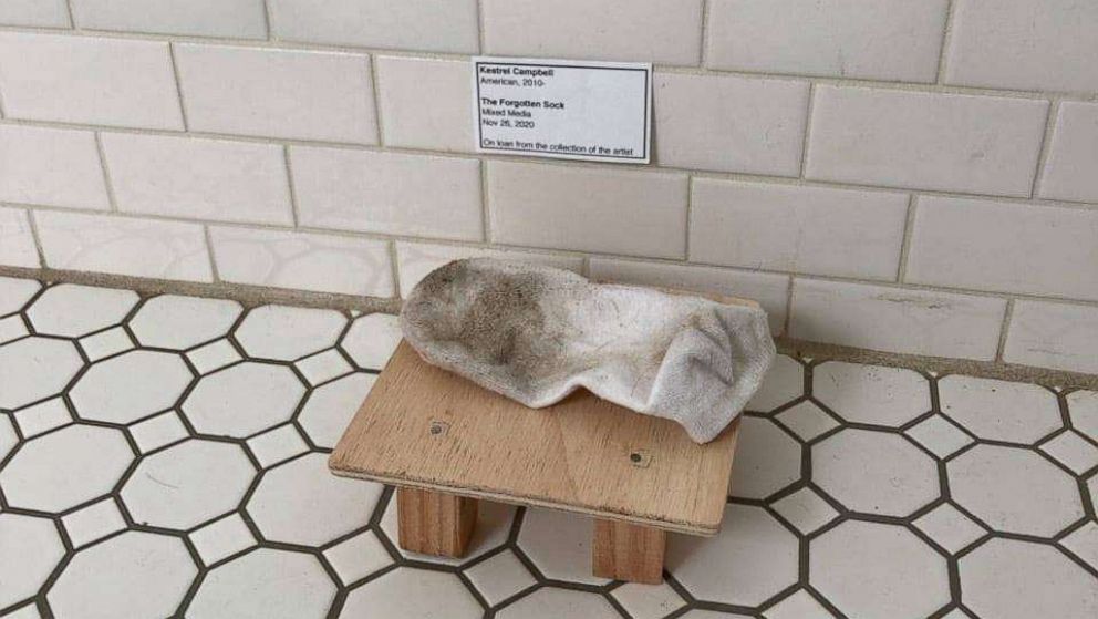 PHOTO: "The Forgotten Sock" exhibit has gone viral on Facebook.