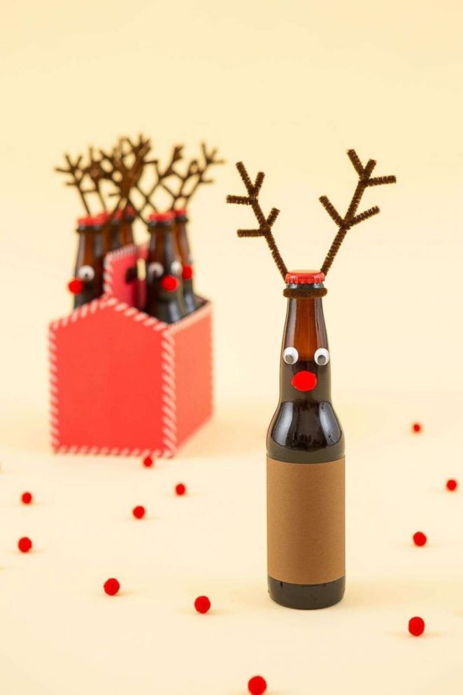 PHOTO: Make a reindeer six-pack to add some holiday flair on the cheap.