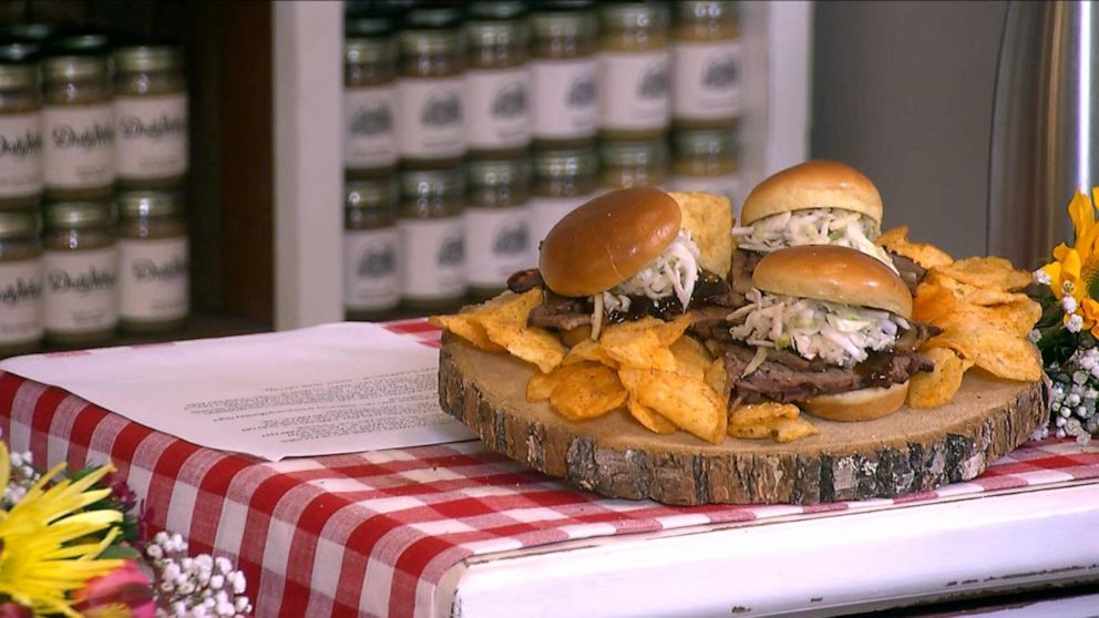 PHOTO: A platter of barbecue brisket sliders made at Dollywood.