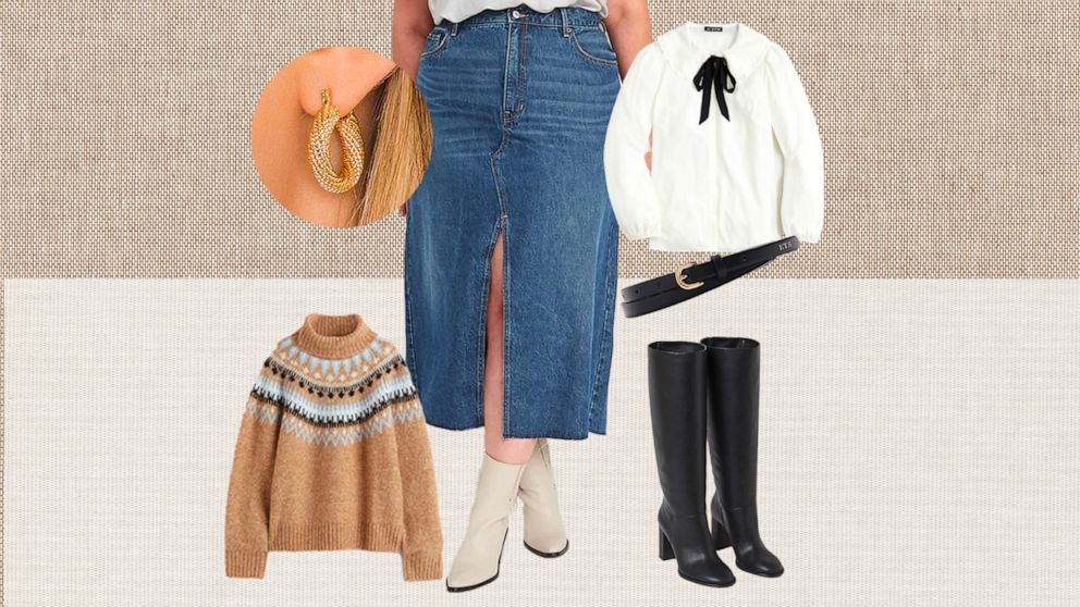 How to create 4 looks with an on-trend denim maxi skirt - Good Morning  America