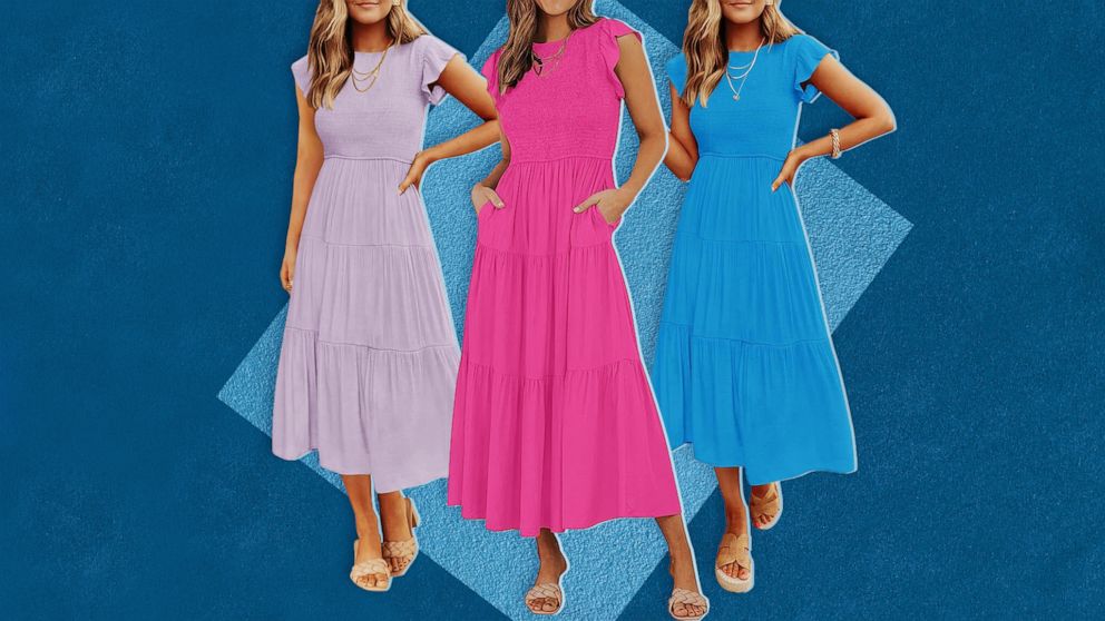 This trending midi dress is on sale now and will take you from summer to  fall in style - Good Morning America