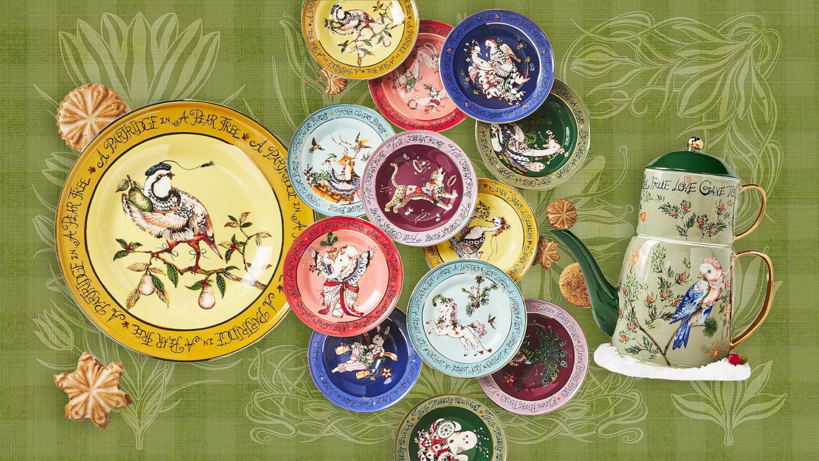 Anthropologie’s Twelve Days of Christmas plates are back.