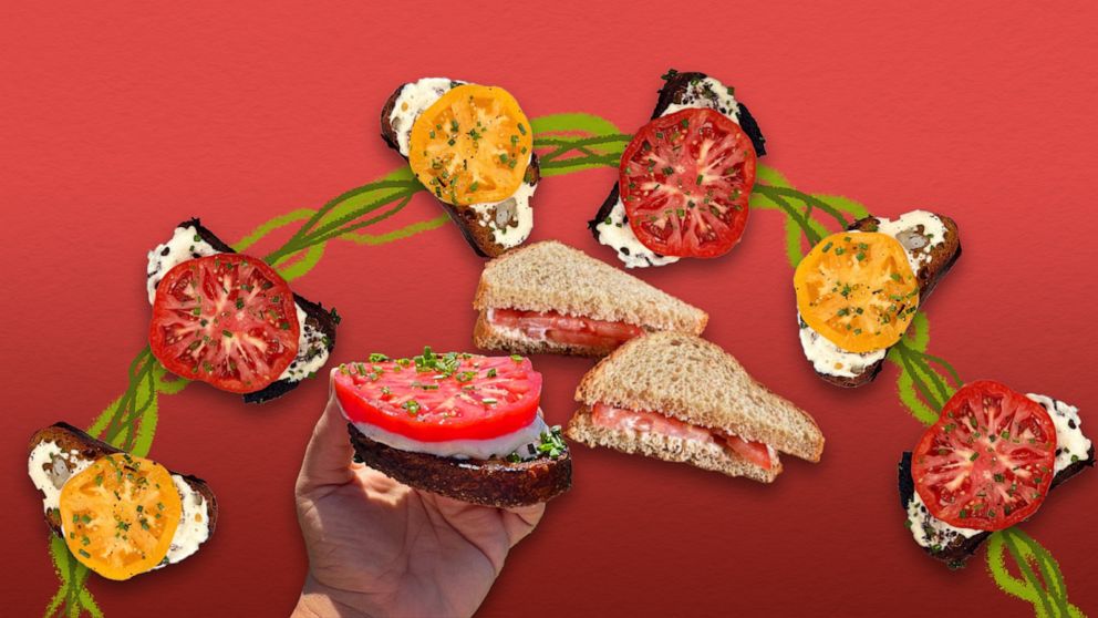 Tomato sandwiches are a classic and popular summertime recipe.