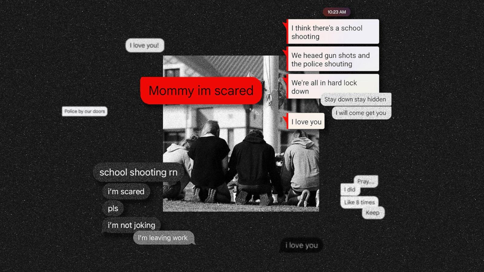 PHOTO: Text messages sent between parents and students at Apalachee High School during the Sept. 4, deadly shooting are shown here.