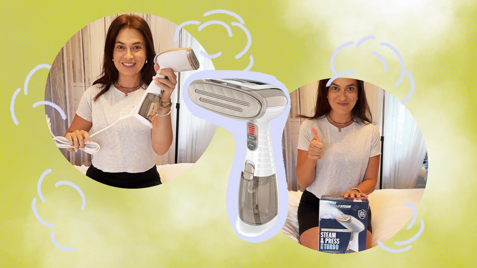 PHOTO: I tried the clothes steamer that heats up in 40 seconds.