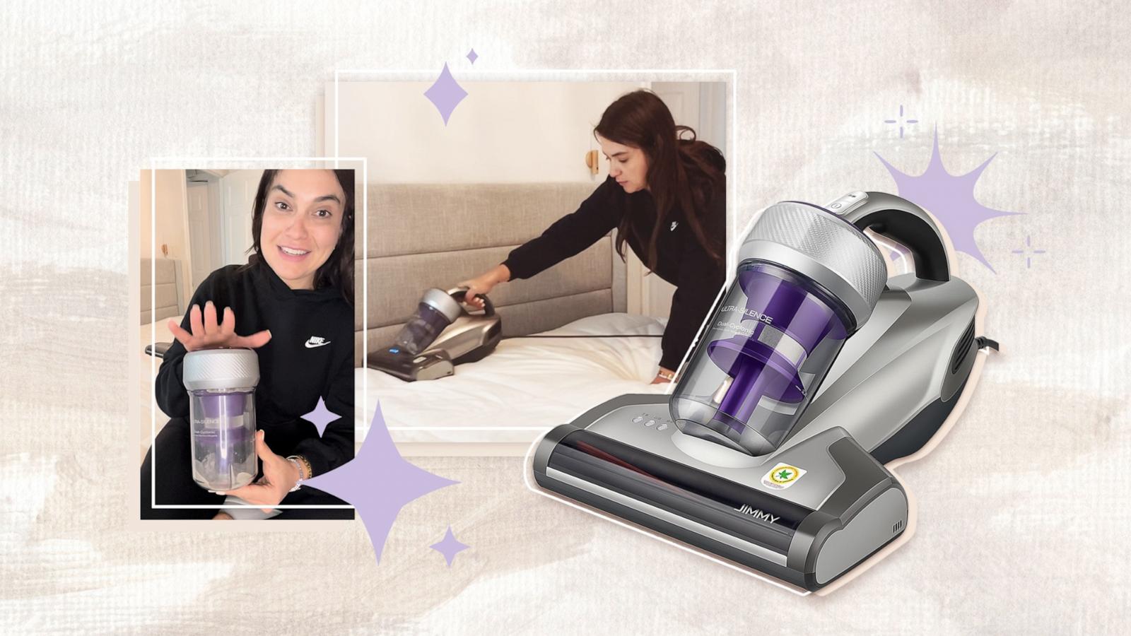 PHOTO: The Jimmy Mattress Vacuum cleans hidden dirt and dust.