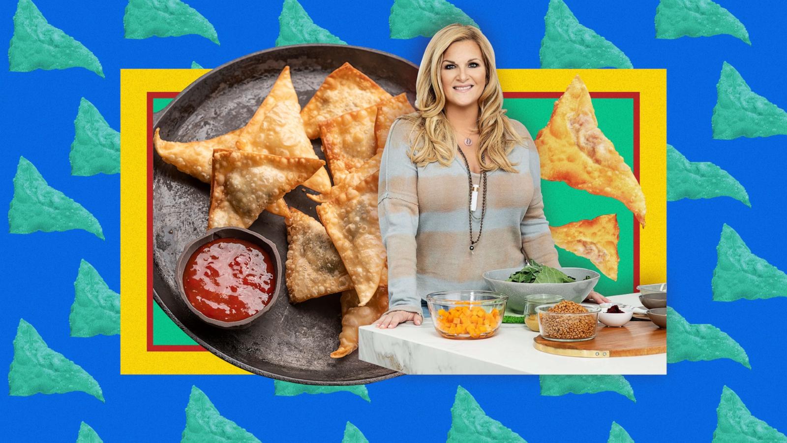 PHOTO: Trisha Yearwood made a batch of her collard stuffed wontons for “GMA.”