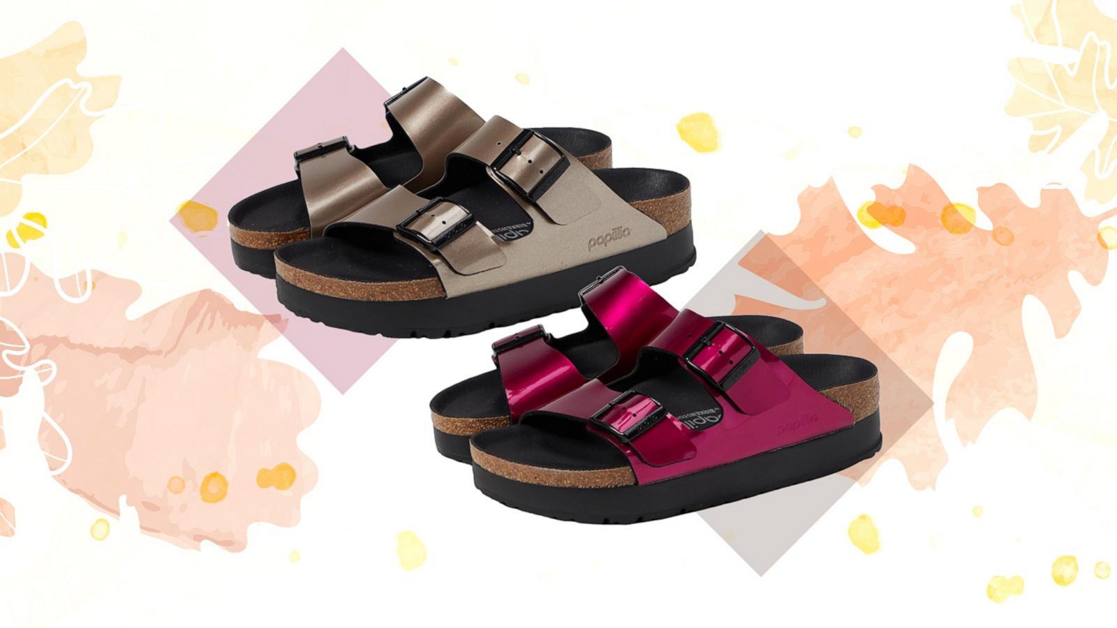 PHOTO: Shop Birkenstock's new metallic platforms