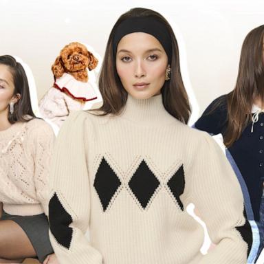 PHOTO: Shop the Reformation x Shrimps holiday knitwear collection