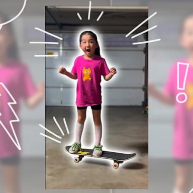 PHOTO: After practicing every day for months, 6-year-old Chika finally landed her first ever kick flip. Then came the waterworks.