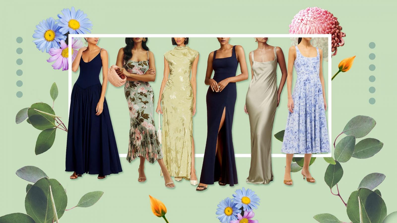PRETTYGARDEN Women's Summer Formal Wedding Guest Dresses One Shoulder  Spaghetti Strap High Slit Maxi Bodycon Dress : : Clothing, Shoes 