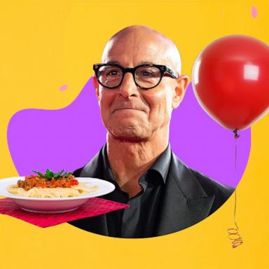 PHOTO: Stanley Tucci celebrated his 64th birthday with a solo lunch break and leftover pasta.