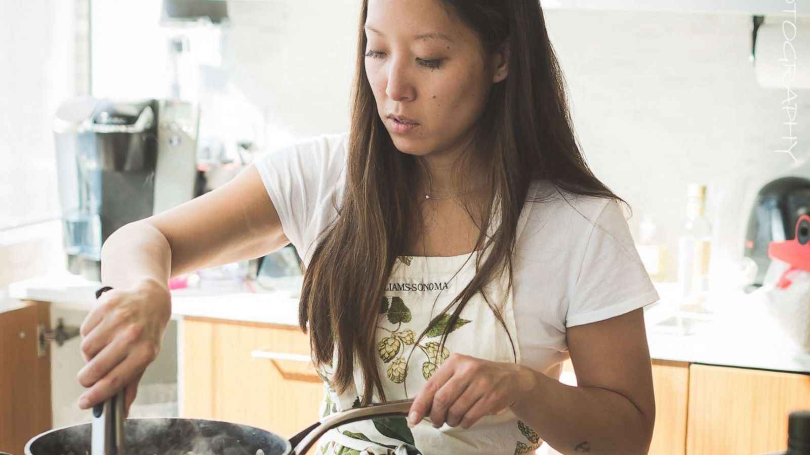 PHOTO: Joanne Molinaro cooking a meal.