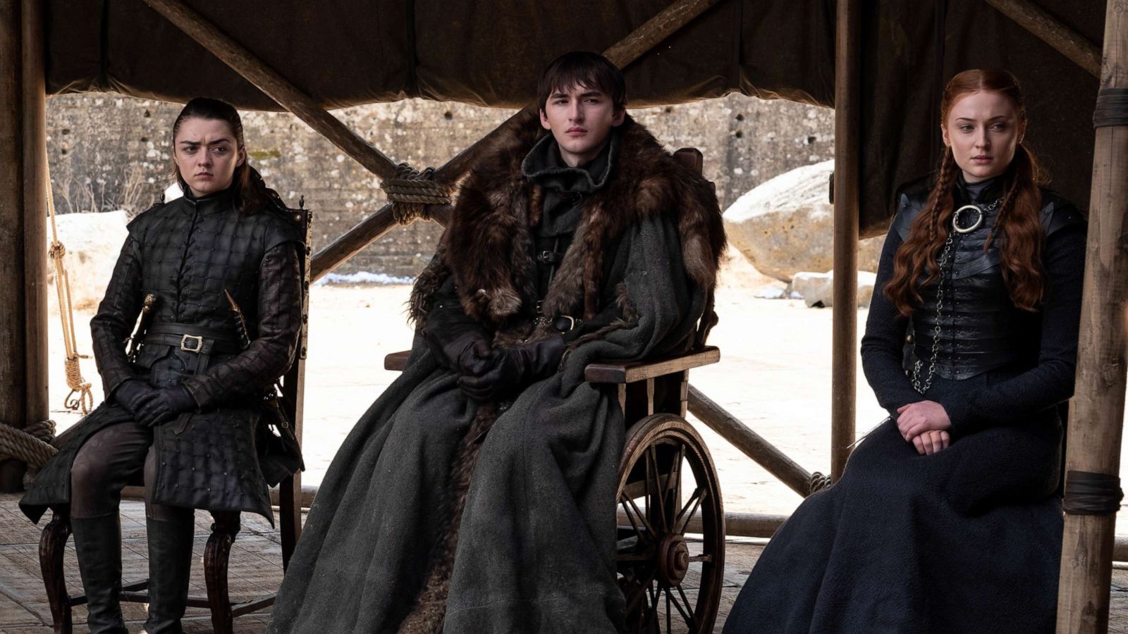 PHOTO: Maisie Williams, Isaac Hempstead Wright and Sophie Turner in "Game of Thrones."