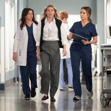 PHOTO: Caterina Scorsone, Ellen Pompeo and Sophia Bush appear in this image from "Grey's Anatomy." 