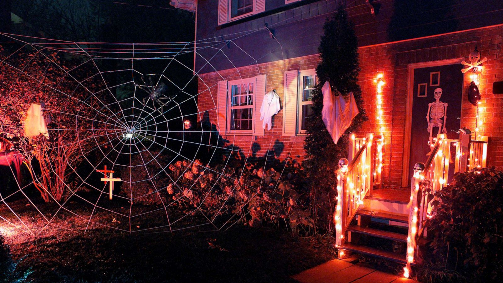 PHOTO: A home is decorated for Halloween.