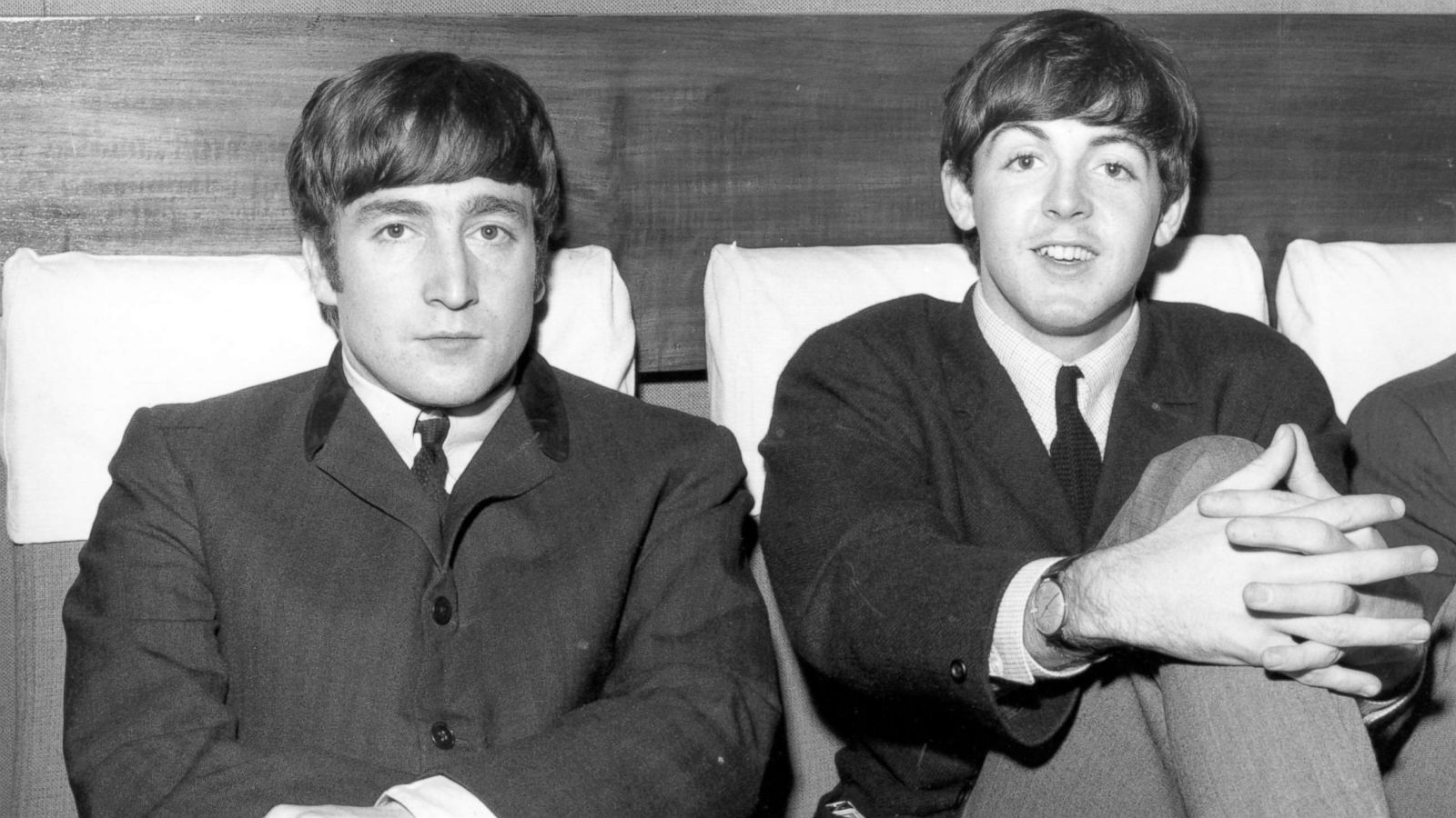 PHOTO: Members of The Beatles, John Lennon, left, and Paul McCartney are seen, Nov. 1, 1963.