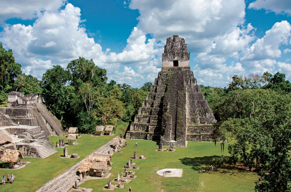 PHOTO: The Temple of the Great Jaguar towers over the main plaza of the ancient Maya city of Tikal.