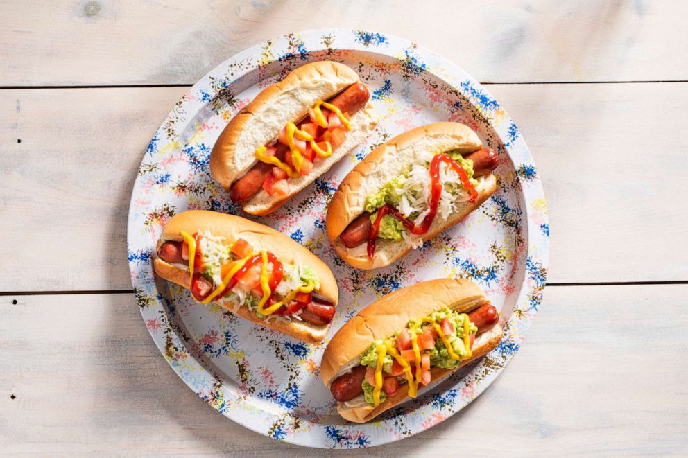 PHOTO: A plate of Chilean hot dogs.
