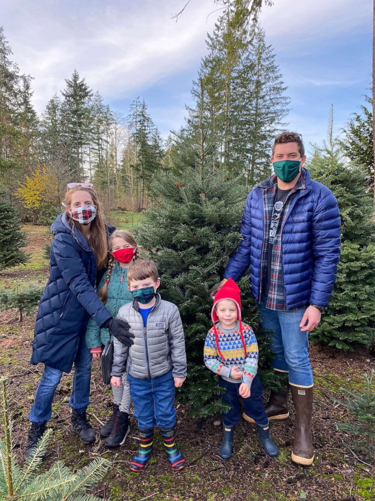 PHOTO: The Galligan's with their three kids Giselle, Hudson and Duke.