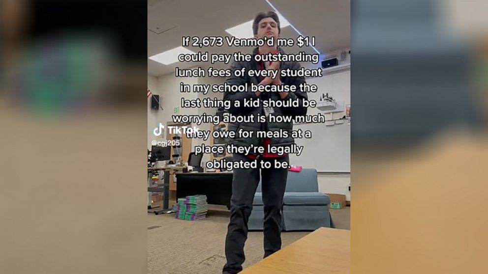 VIDEO: Teacher's viral TikTok sparked $30,000 in donations for student lunch debt