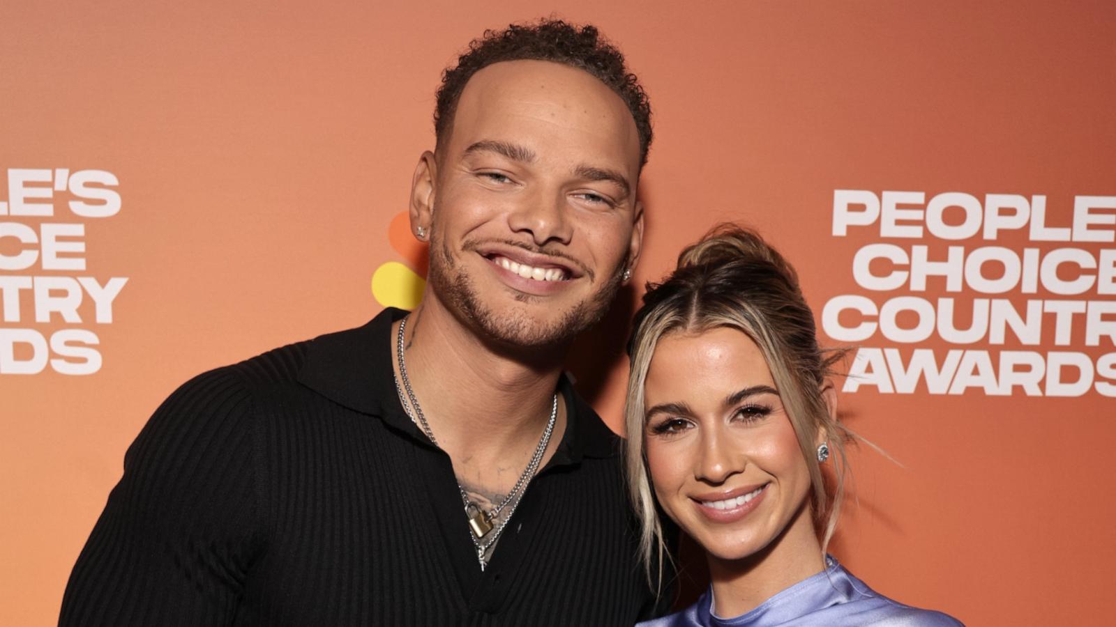 Kane Brown and Katelyn Jae Brown arrive to the 2023 People's Choice Country Awards held at the Grand Ole Opry House on September 28, 2023 in Nashville, Tennessee. (Photo by Todd Williamson/NBC via Getty Images)