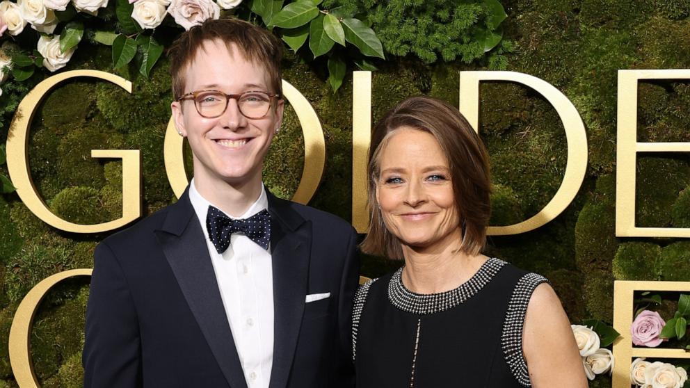 PHOTO: Kit Bernard and Jodie Foster attend the 82nd Annual Golden Globe Awards, Jan. 5, 2025, in Beverly Hills, Calif.