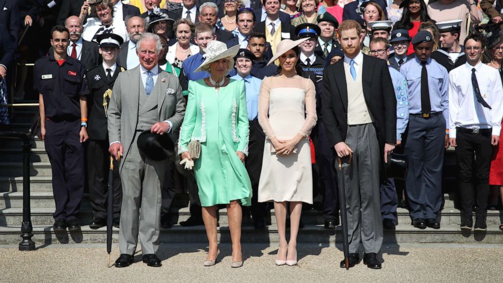 PHOTO: Prince Harry, Duke of Sussex, Prince Charles, Prince of Wales, Camilla, Duchess of Cornwall, Meghan, Duchess of Sussex attend The Prince of Wales' 70th Birthday Patronage Celebration held at Buckingham Palace, May 22, 2018, in London.