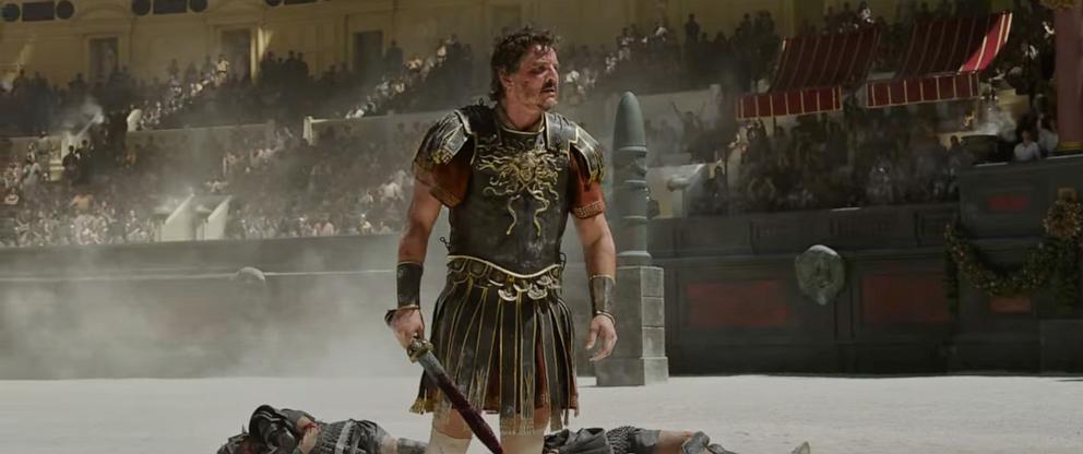 PHOTO: Pedro Pascal appears in a still from the official trailer for "Gladiator II."