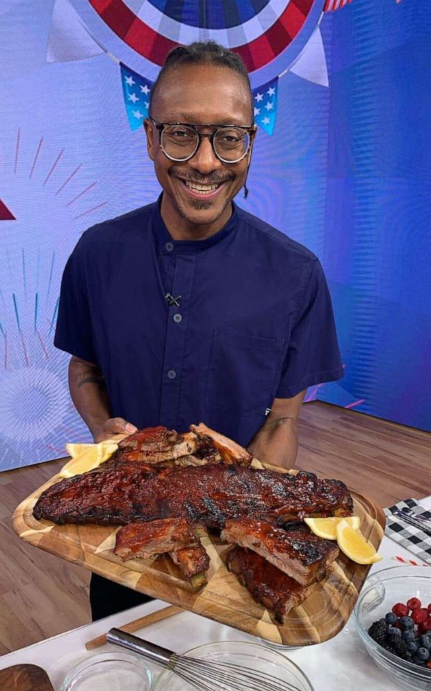 PHOTO: Chef Gregory Gourdet's Barbecue Pork Ribs on Good Morning America