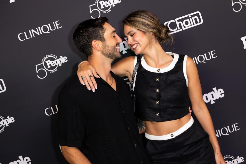 PHOTO: Joey Graziadei and Kelsey Anderson attend the People + Chain Celebrate People Magazine's 50th Anniversary event at Chain House, Sept. 13, 2024, in Los Angeles.