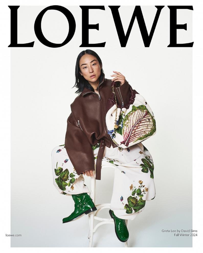 PHOTO: Greta Lee appears in the new LOEWE global campaign, shot by David Sims.