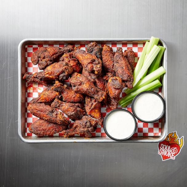 Buttermilk brined smoked chicken wings from Soul & Smoke.